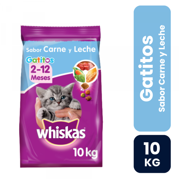 Whiskas Gatito Carne y Leche 10kg