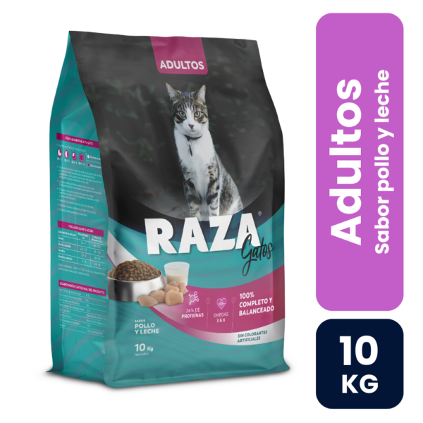 Raza Adulto Gato Pollo y Leche 10kg