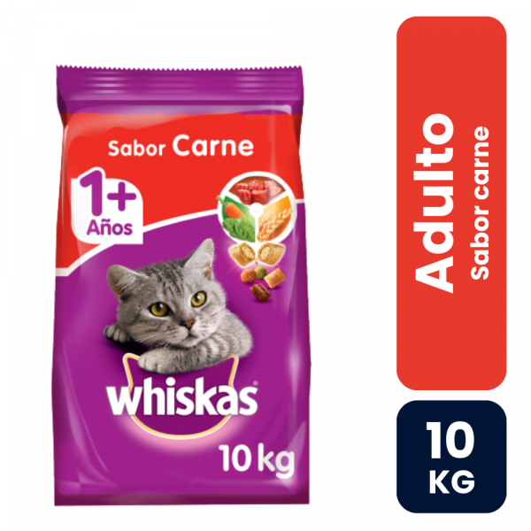 Whiskas Adulto 1+ Carne 10kg