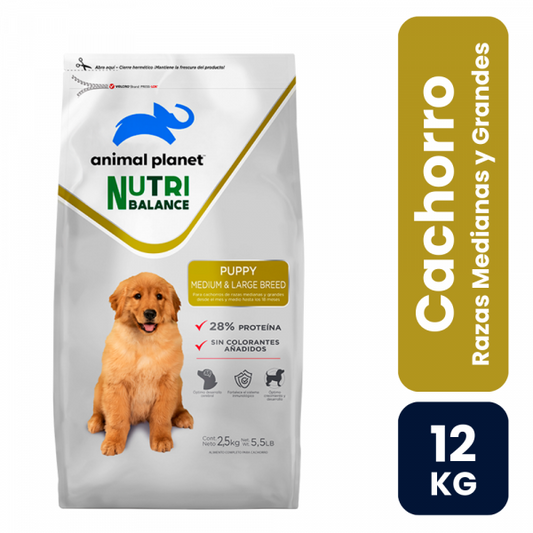 Animal Planet Nutribalance Cachorro Raza Mediana y Grande 12kg